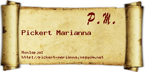 Pickert Marianna névjegykártya